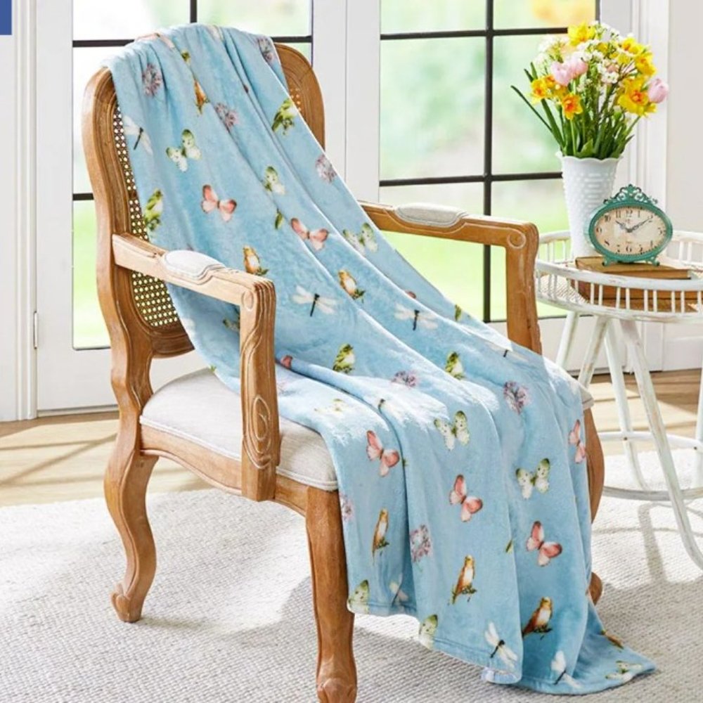 Birds and Butterflies Throw (Brand New)